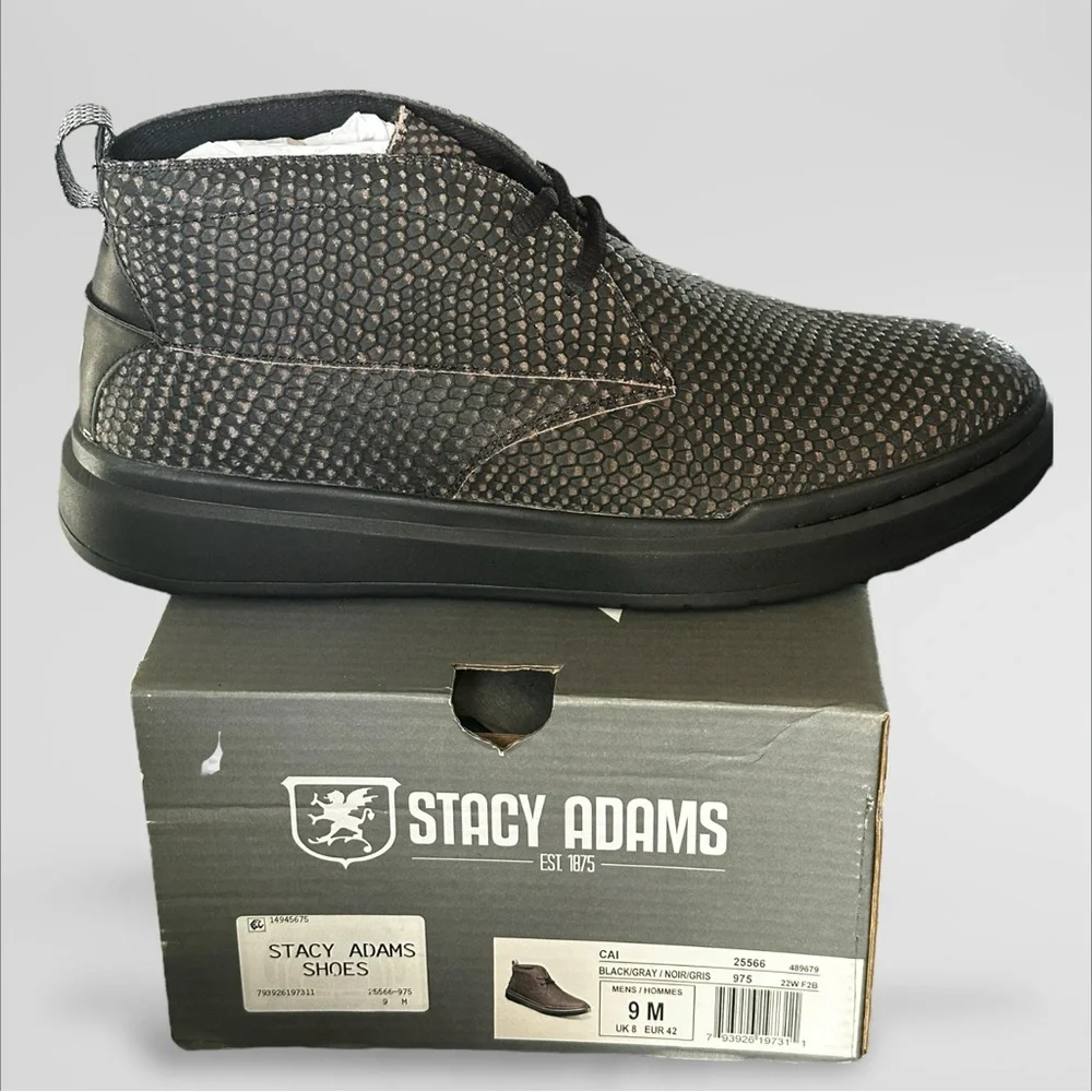 *NIB* Men’s Stacy Adams Cai Snakeskin Embossed Chukka Boot -‎ Size 9